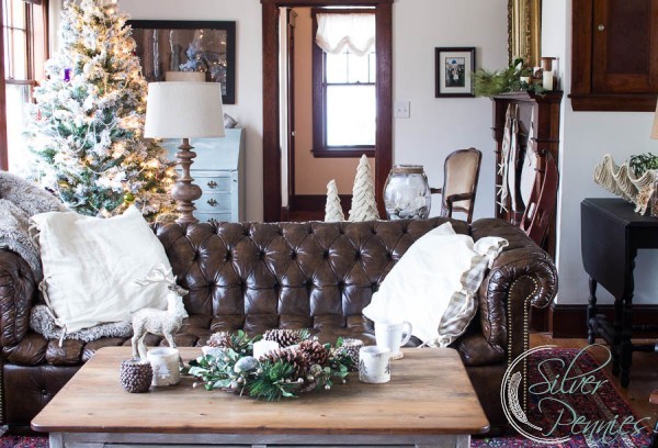 Coastal Christmas in our Living Room