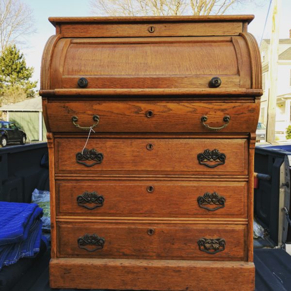 A Black Chippy Roll Top Desk Finding Silver Pennies