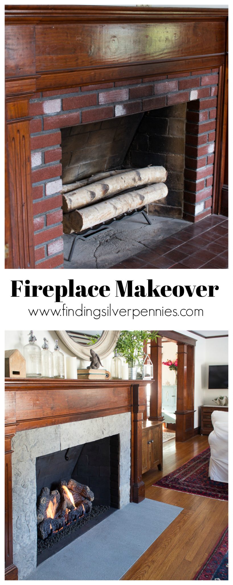 Fireplace Makeover Finding Silver Pennies
