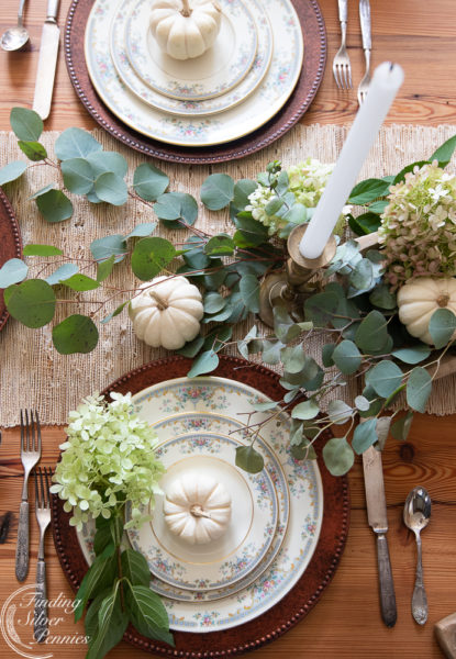 A Found and Foraged Tablescape - Finding Silver Pennies