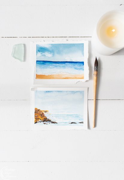 Watercolor Seascapes Free Printables - Finding Silver Pennies