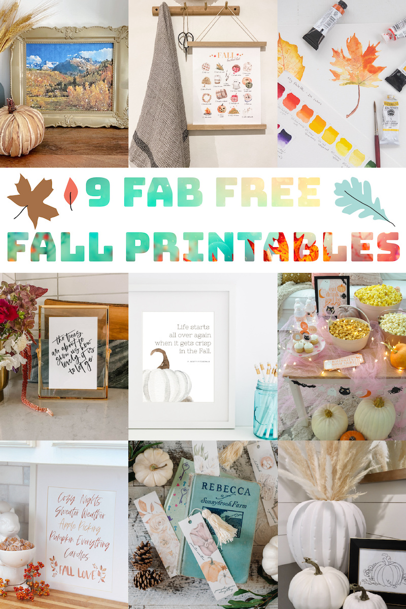 Watercolor Fall Leaf Printable - Finding Silver Pennies