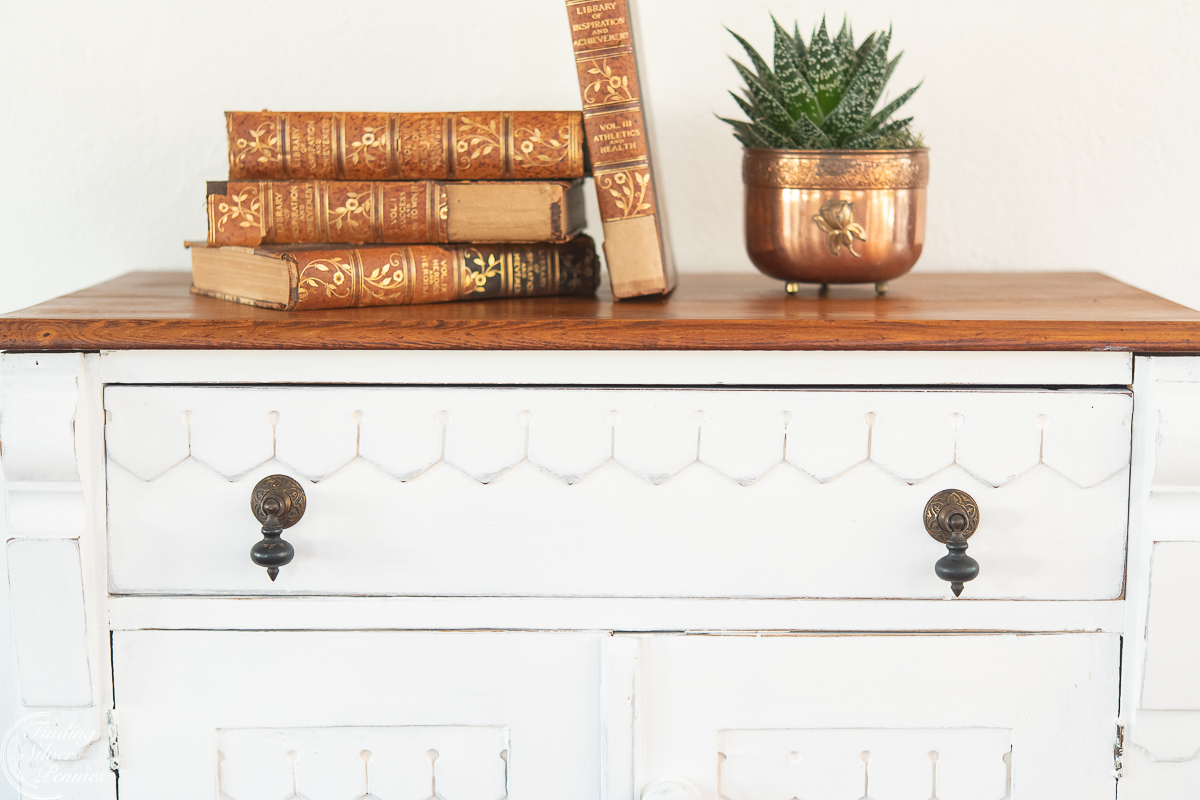 How to Paint an Old Cabinet - Finding Silver Pennies