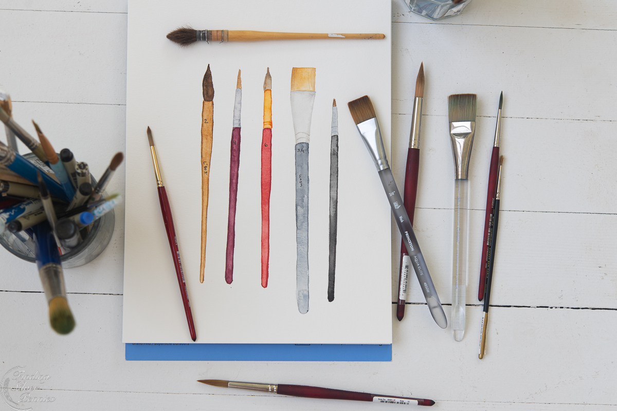 My Favorite Watercolor Brushes - Finding Silver Pennies