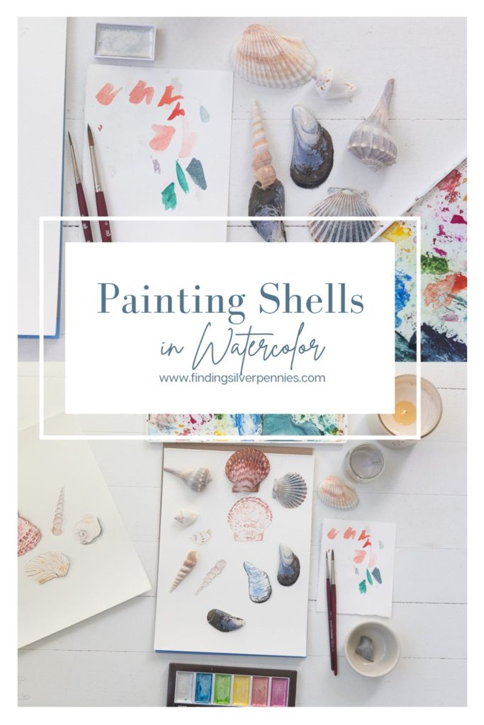 Painting Seashells (with watercolor) - Finding Silver Pennies