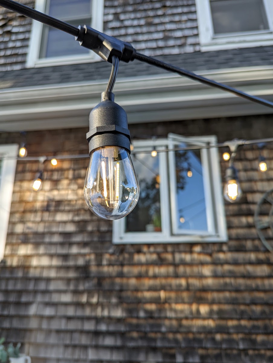 How to Hang Outdoor String Lights - Finding Silver Pennies